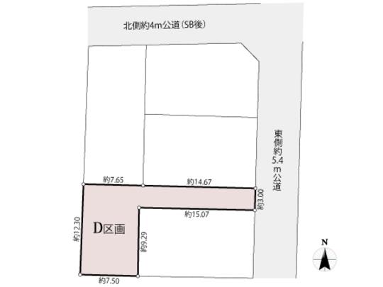 Compartment figure. Land price 75,800,000 yen, Land area 135.86 sq m compartment view