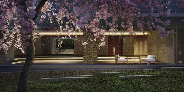 "Overlooking the courtyard" Entrance Hall Rendering ※ 1