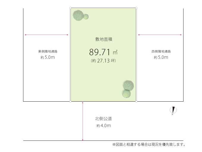 Compartment figure. Land price 63,600,000 yen, Land area 89.71 sq m