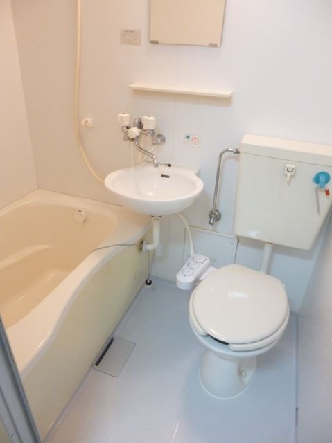 Bath. With shower in toilet