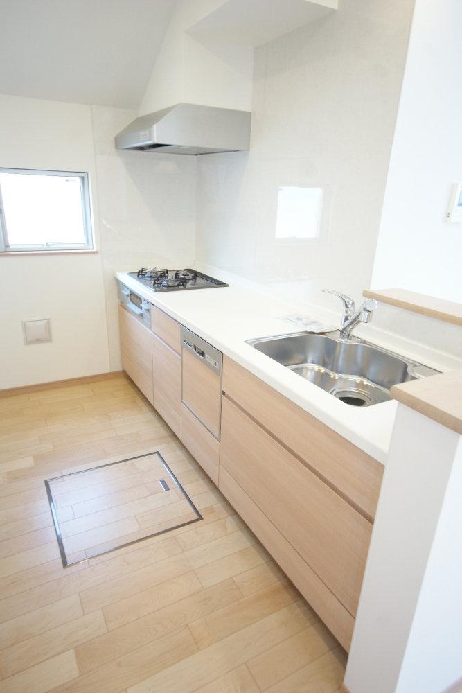 Kitchen. This is the color scheme of the kitchen of calm