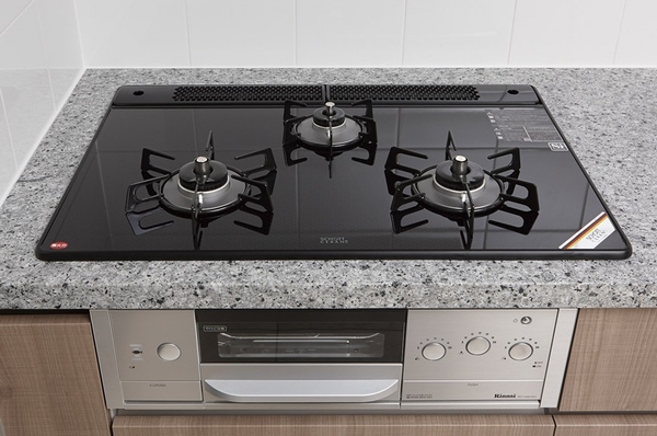 Building structure. Glass top stove