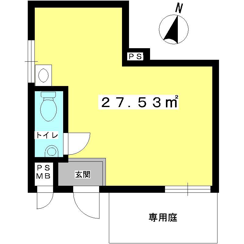 Floor plan. Price 9.5 million yen, Occupied area 27.53 sq m   ☆ Floor plan  ☆ 2010 Change in the office Renovation completed  ☆ Private garden About 13.25 sq m Yes
