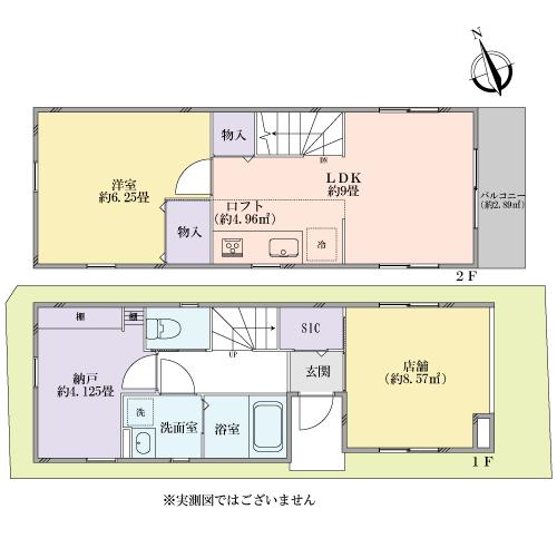 Floor plan. 45,800,000 yen, 1LDK + S (storeroom), Land area 44.37 sq m , Building area 56.33 sq m