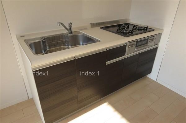 Kitchen. Dishes Hakadori likely in the 3-burner stove