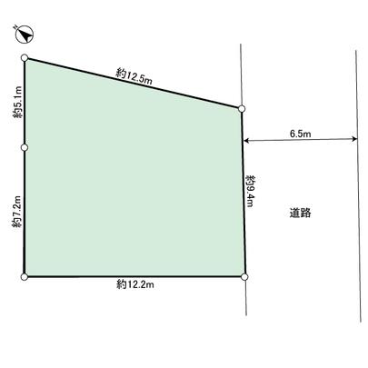 Compartment figure. Subject real estate, On the northeast side and the southwest side, Adjacent land passage will be built.