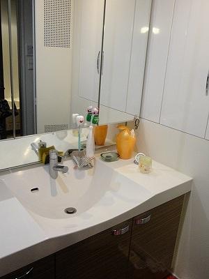 Wash basin, toilet. Wash basin