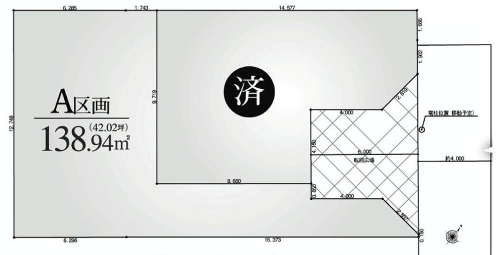 Compartment figure. Land price 54,800,000 yen, Land area 138.94 sq m
