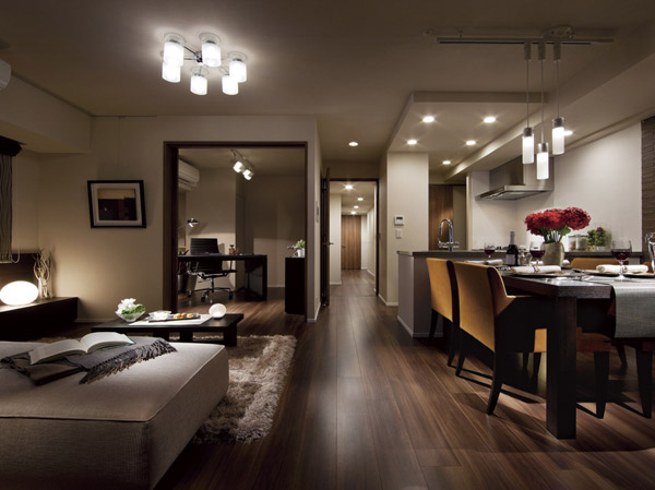 Living.  [living ・ dining] It is a space where life of fashion and etiquette are attached breath.  ※ Indoor photo of the web is, Including model Room K type (optional (paid) ・ Application deadline Yes)