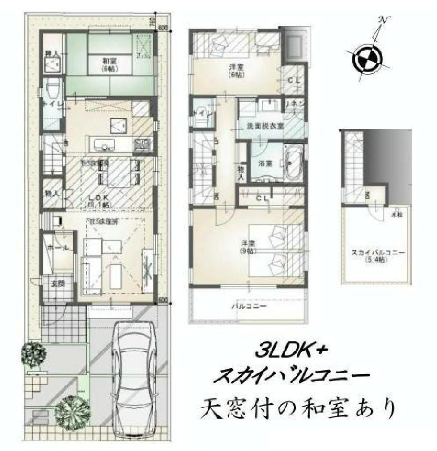 Floor plan. (E Building), Price 78,300,000 yen, 3LDK, Land area 101.4 sq m , Building area 101.16 sq m