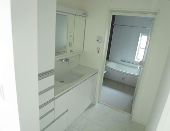 Wash basin, toilet. B Building basin