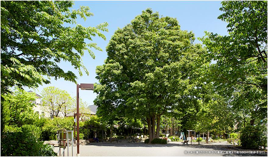 park. 590m until Sakurajosui park