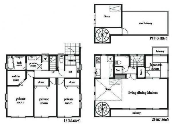 Floor plan. 83,800,000 yen, 4LDK, Land area 132.24 sq m , Building area 125.57 sq m