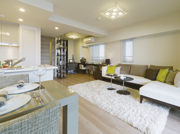 Model room type of living ・ Because dining is a two-sided lighting, ventilation ・ It is good also charm of lighting of.