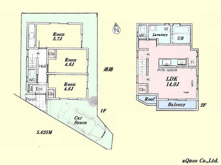 Floor plan. 46,800,000 yen, 3LDK, Land area 70.61 sq m , Building area 70.32 sq m