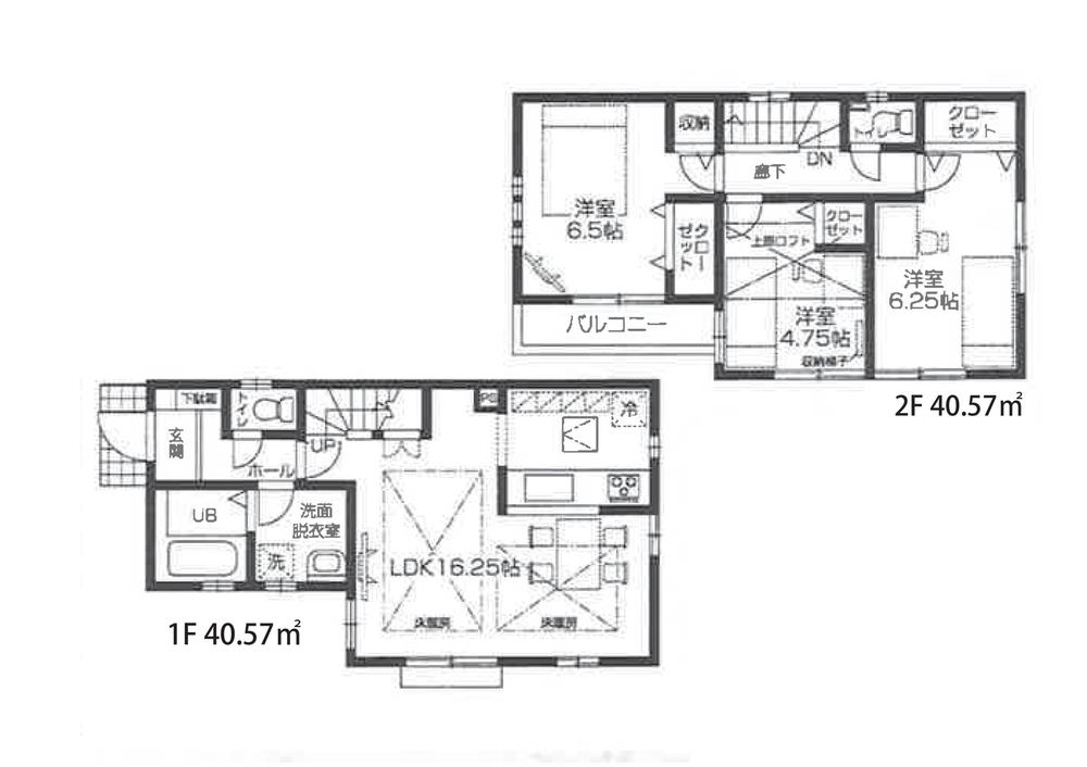 Floor plan. (1), Price 64,900,000 yen, 3LDK, Land area 82 sq m , Building area 81.14 sq m