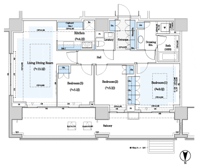 Floor: 3LD ・ K, the occupied area: 88.83 sq m, Price: 97,200,000 yen, now on sale