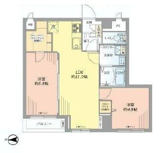 Floor plan. 2LDK, Price 29,900,000 yen, Occupied area 48.62 sq m Floor