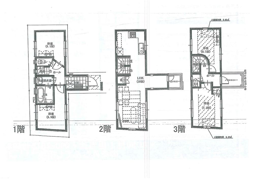 Floor plan. 52,800,000 yen, 4LDK, Land area 70.44 sq m , Building area 91.59 sq m