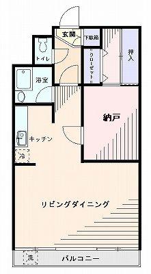 Floor plan. 1LDK + S (storeroom), Price 33 million yen, Occupied area 46.38 sq m