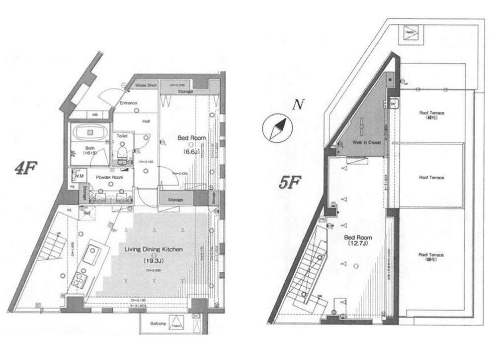 Floor plan. 2LDK, Price 79,800,000 yen, Occupied area 97.64 sq m , Balcony area 34.47 sq m