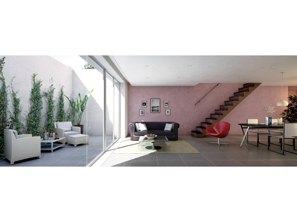 Interior.  [B type ・ Rendering] While it located in the city center, Because of the quiet standing's environment in a residential area, Produce a quiet retreat. 9 type for all different floor plan, You can to enjoy the living space of your own. LDK with a feeling of opening of 27 quires .