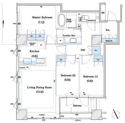 Floor: 3LDK, occupied area: 81.27 sq m, Price: 115 million yen, currently on sale
