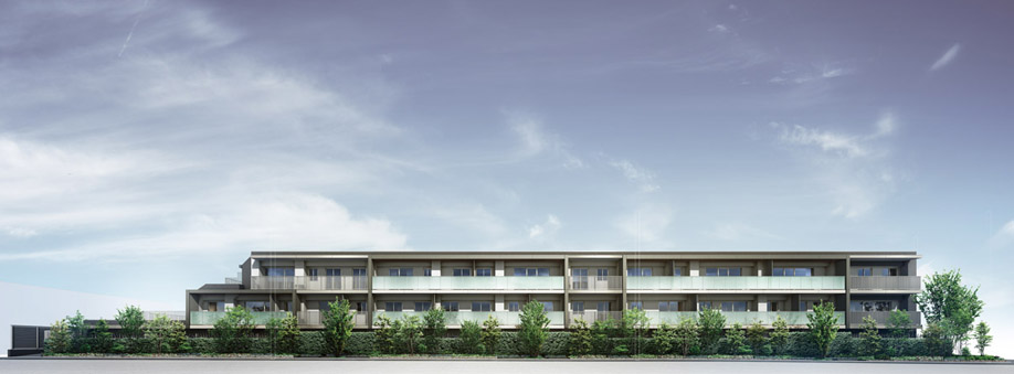 Exterior CG / The shape of the building in what was drawn on the basis of the drawings of the planning stage ・ In fact a slightly different color, etc.. Guttering, Piping, Supply and exhaust ports, Air conditioner outdoor unit, Water heater, Not reproduced such as lightning rod there is the equipment, etc.. Also, Planting and it has not been drawn on the assumption the state at the time of a particular season or your tenants. furniture ・ lighting equipment ・ Furniture etc .., It may differ slightly from the ones that are actually installed.