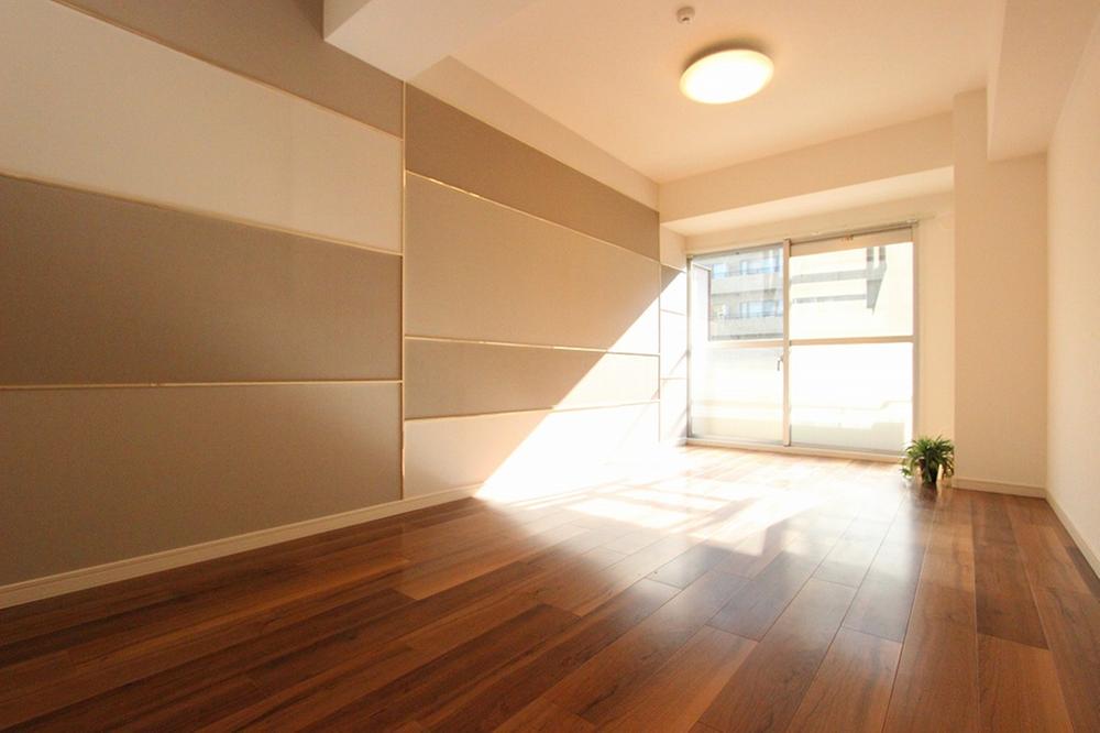 Non-living room. Stylish directing accent cross the calm atmosphere