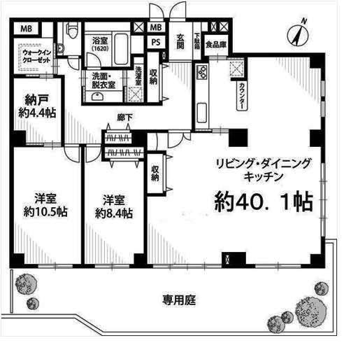 Floor plan. 2LDK+S, Price 96 million yen, Footprint 148.48 sq m