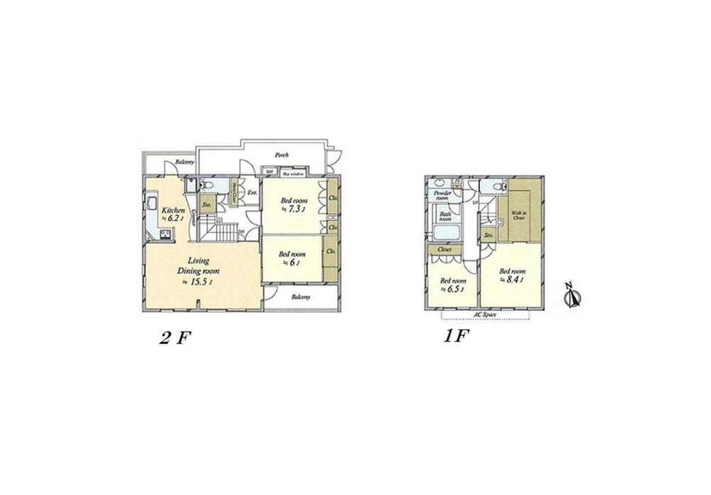 Floor plan. 4LDK + S (storeroom), Price 112 million yen, The area occupied 124.8 sq m , Balcony area 10 sq m