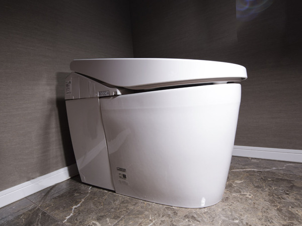 Toilet.  [Tankless water-saving shower toilet] Functional shower toilets are water-saving type specification of refreshing tank-less design.