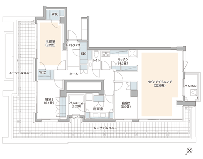 Floor: 3LDK + WIC + SIC + STO, the occupied area: 113.44 sq m