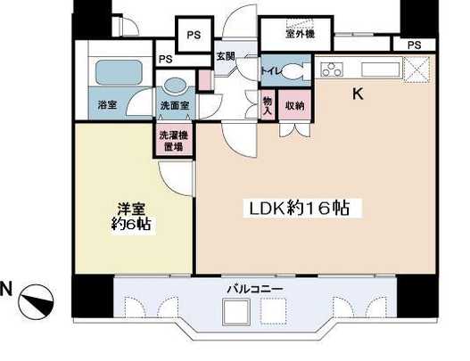 Floor plan. 1LDK, Price 50,800,000 yen, Occupied area 55.35 sq m , Day in the floor plan of the balcony area 10.75 sq m wide span ・ View is good