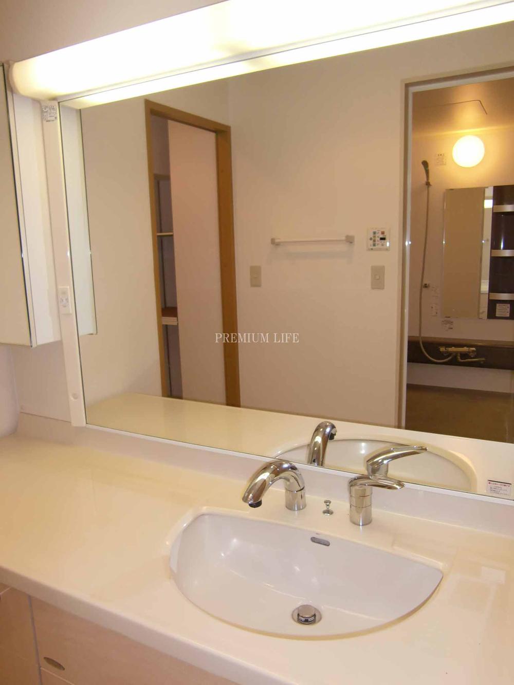 Wash basin, toilet. Bathroom vanity
