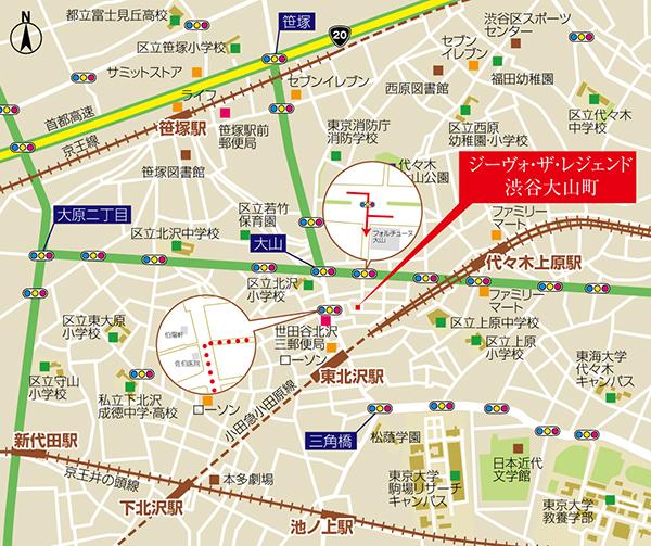 Local guide map. ※ Near the guide map