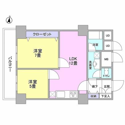 Floor plan. 2LDK type