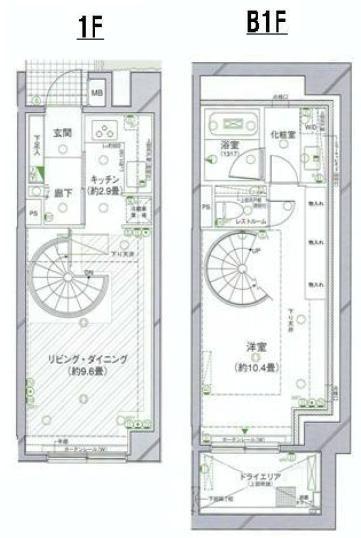 Floor plan. 1LDK, Price 42,800,000 yen, Occupied area 51.84 sq m , Balcony area 5.76 sq m