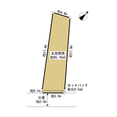 Compartment figure. In the area, Set back portion about 0.6 sq m contains.