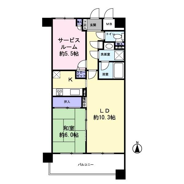 Floor plan. 1LDK + S (storeroom), Price 32,900,000 yen, Occupied area 57.78 sq m , Balcony area 8.1 sq m