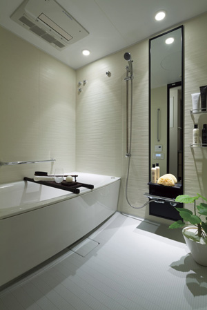 Bathing-wash room.  [Bathroom] Adopt a high insulation tub of hot water is cold hard thermal effect. And keep for a long time the warmth.