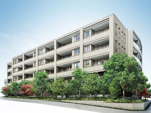 Buildings and facilities. Emphasis on orthodox mansion feeling succeed to the genealogy of has continued to walk the history of leisurely serving mansion district "Yoyogi-Uehara". further, Planning that corresponds to the people living in the city in a variety of styles. Give a real 識Ru to you, Tradition and sophistication of the "new ・ Yoyogi-Uehara "mansion birth. (Exterior view)