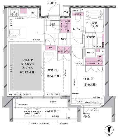 Floor: 2LDK + SIC, the area occupied: 54.7 sq m, Price: 60,800,000 yen, now on sale