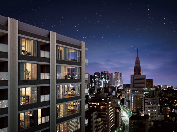 <Kurevia Harajuku> Rendering CG ※ Slightly different to the accompanying drawings of the planning stage shape, color, etc. in those that caused draw based on fact and, you may be subject to change by reason or the like on the future construction. Also omitted appearance shape of the details, the representation of such equipment , In fact a slightly different.