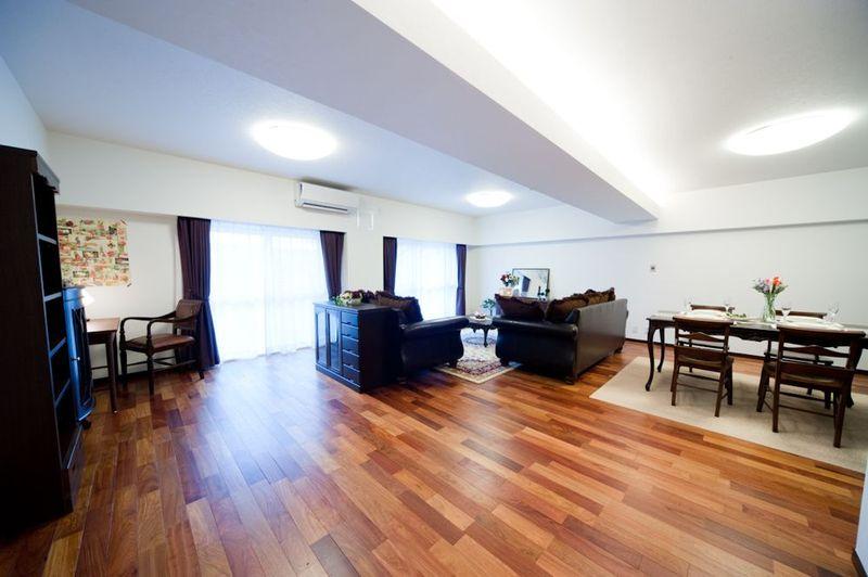 Living. March will be 23 August of renovation immediately after photo.  It does not include furniture, etc..