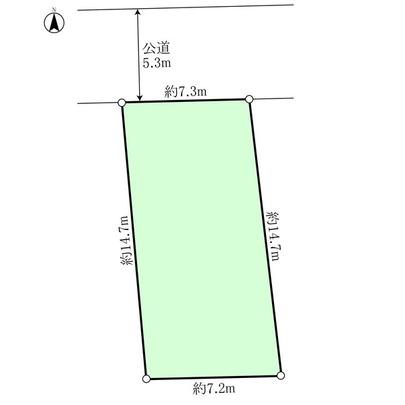 Compartment figure. There is a neighboring land passage of width 4m on the east side.