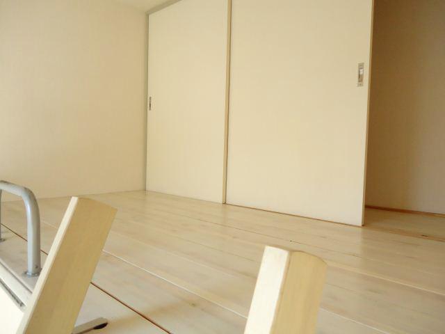 Living and room. With storage loft