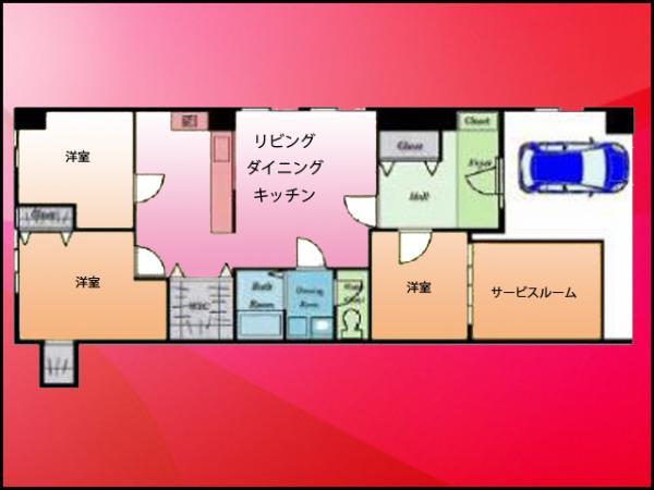 Floor plan. 3LDK+S, Price 40,500,000 yen, Clear some floor plan of the area occupied by 122.91 sq m 3SLDK
