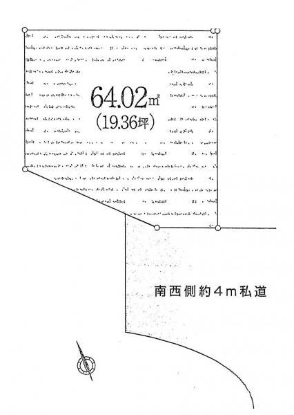 Compartment figure. Land price 22,800,000 yen, Land area 64.02 sq m