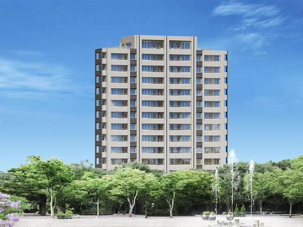 Buildings and facilities. While it located near the city center, Surrounded by lush greenery and moisture of water, Sparkle full of town "Minamioi". In form of a stylish presence to meet the pride of people who enjoy the city life in a good location of the station 7-minute walk <Kuresutoforumu Minamioi> is born. (Exterior view)